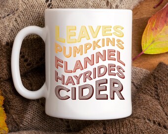 NEW! Favorite Autumn Things Coffee Mug - Choose Your Size