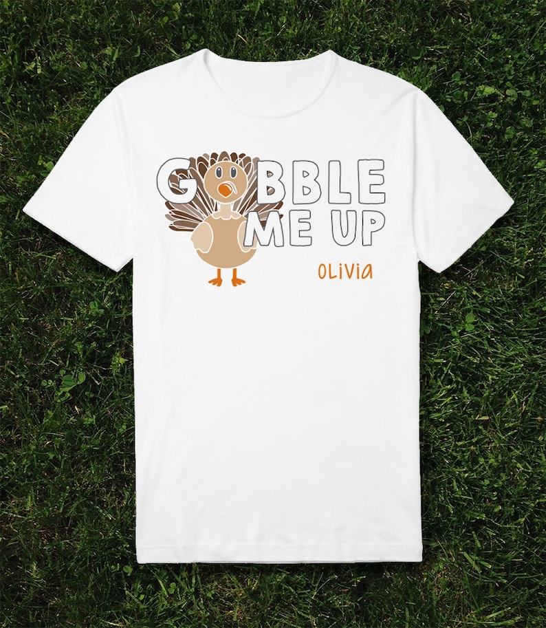 Personalized Kids Thanksgiving Shirt gobble Me Etsy