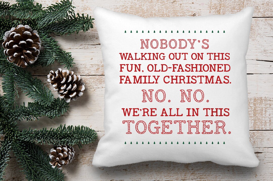 Christmas Vacation Throw Pillow Cover Fun Old-fashioned Family Christmas - Etsy