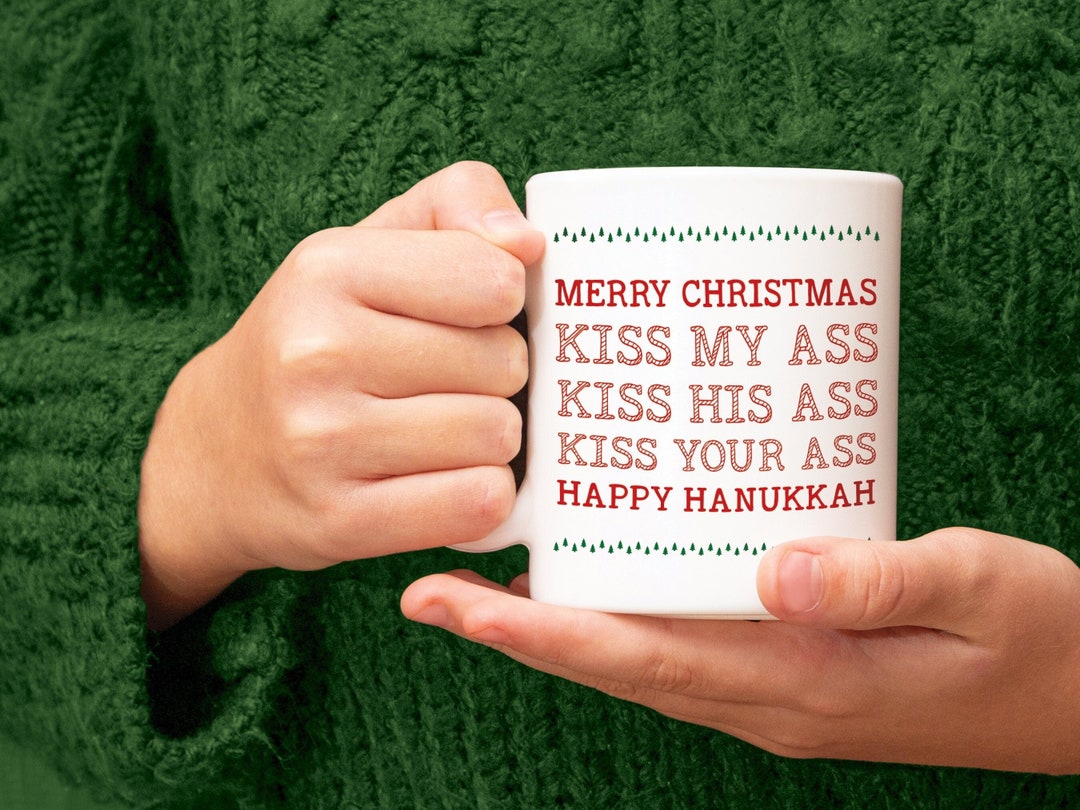 Christmas Vacation Coffee Mug Merry Christmas, Kiss My Ass, Kiss His