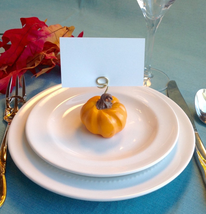 Pumpkin Place Card Holders Fall Wedding Decoration Etsy