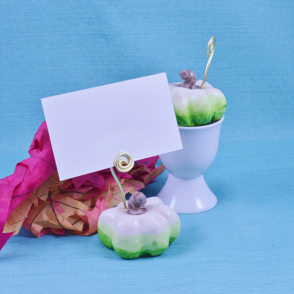 Pumpkin Place Card Holders Fall Wedding Decoration Etsy