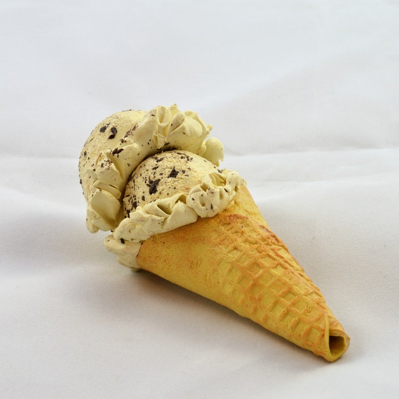 Double Scoop Chocolate Chip Waffle Cone Christmas Ornament Etsy