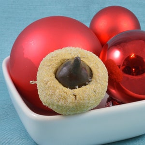 Peanut Butter Blossom Cookie Christmas Ornament, Holiday Decoration, Tree Decor, Chocolate drop candy, faux, Fake dessert, photo prop, sugar