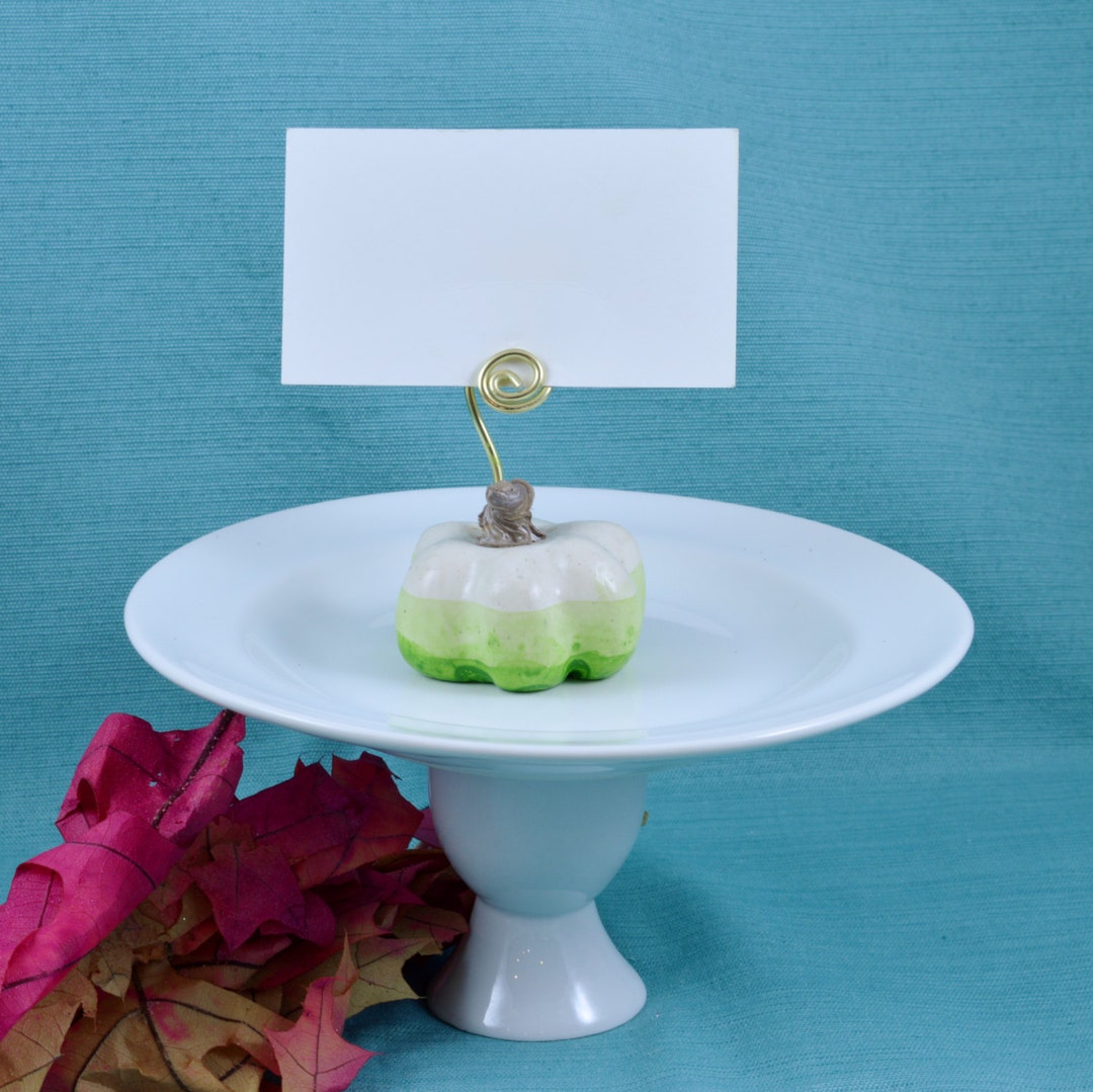 Pumpkin Place Card Holders, Fall Wedding Decoration, Thanksgiving Table