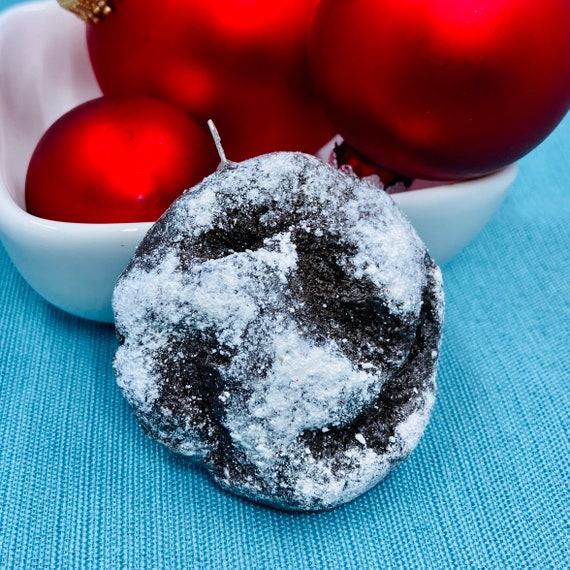 Chocolate Crinkle Cookie Christmas Ornament, Faux Fake Food, Tree Decoration, Holiday Gift, Stocking Stuffer, Sweet Dessert, Party Favor