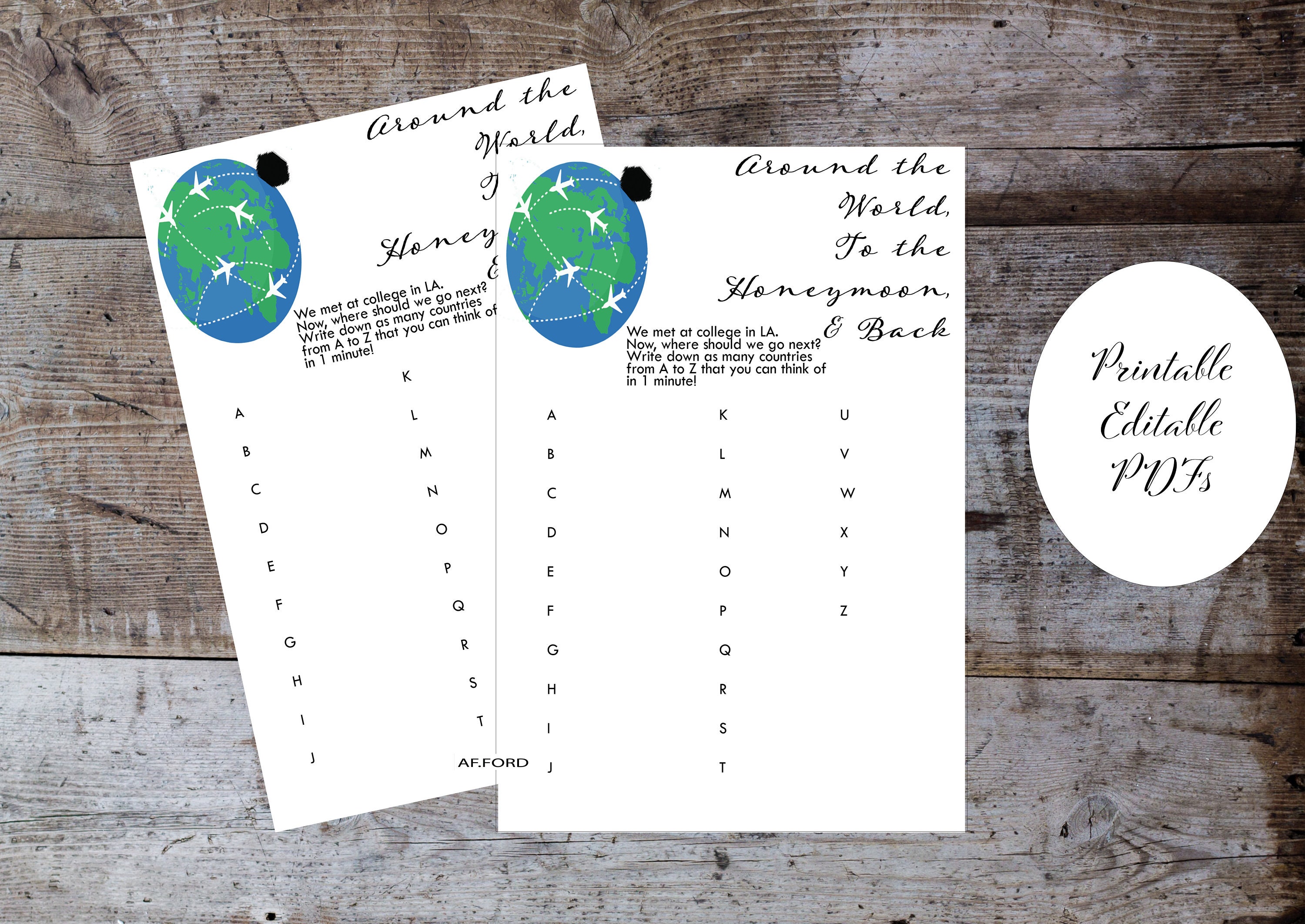 Editable Bridal Shower Game Honeymoon Race Game Wedding Etsy