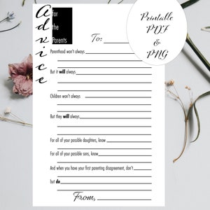 Tarjetas de consejos para padres imprimibles / Tarjetas de consejos para baby shower / Consejos para que las mamás sean futuros papás / LGBT Friendly / Descarga instantánea