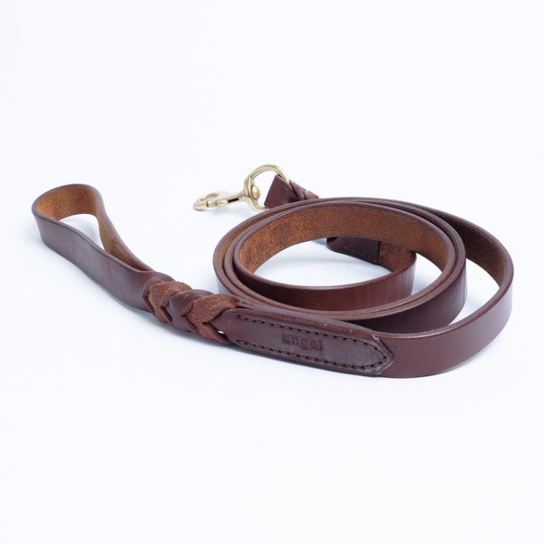 Genuine Leather Braided Dog Leash