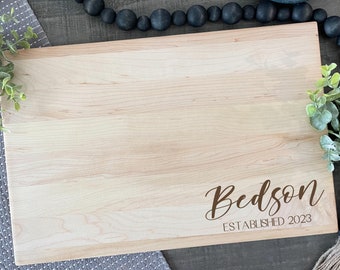Personalized, Engraved Cutting Board, Realtor Gift, Personalized Gift, Family Name, Wedding Gift, Housewarming Gift, Anniversary Gift #727