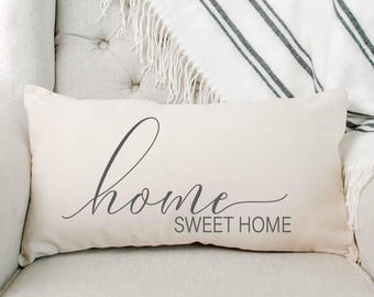 Home Sweet Home, Pillow, Pillow Case, Pillow Cover, Housewarming Gift, Realtor Gift, Closing Gift, New Home Gift, Personalized Gift, Decor