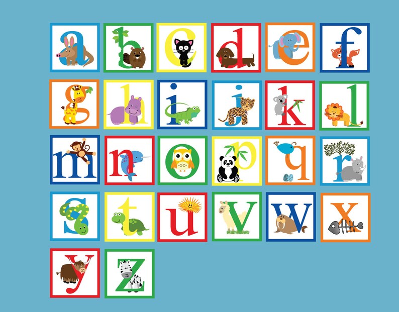 alphabet decal decal alphabet wall stickers etsy