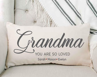 Gift for Grandma, Mother's Day Gift, Grandma You are You are So Loved, Personalized, Gift, Pillow, Grandma Present, Mother's Day Present