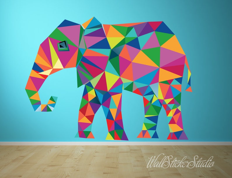 Elephant Decal Decalpattern Wall Decal Peel and Stick Etsy