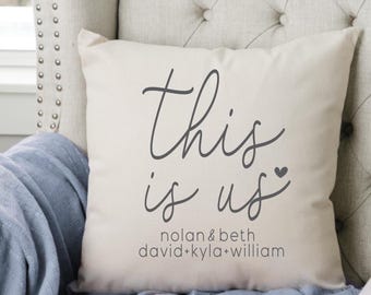 Personalized Pillow, This is Us, Personalized Pillow Cover, Anniversary Gift, Gift for Husband, Gift for Wife, Farmhouse, Pillow Covers