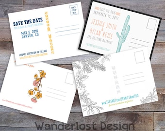5"x7" Postcard Back Printable Custom Digital Design Compliments any Card Design Save the Date Birthday Invitation Announcement