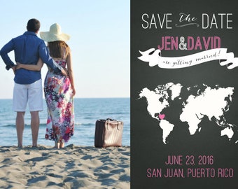 Photoshop Editable Template Photographer Designer Save the Date Postcard Destination Wedding 5x7