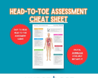 Hoja de referencia para la evaluación de pies a cabeza: Guía de estudio de enfermería (PDF)