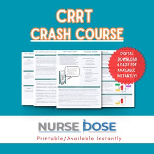 CRRT Crashkurs | Critical Care Nursing Hinweise | CCRN Bewertung | ICU Nursing Studienführer | Digitaler Download