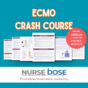 Kurs ECMO Crash | Notatki z pielęgniarstwa intensywnej terapii | Przegląd CCRN | Podręcznik do nauki pielęgniarstwa OIOM | Pobieranie cyfrowe