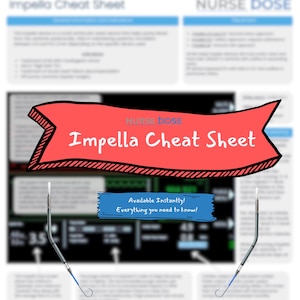 Foglio riassuntivo stampabile Impella / Foglio riassuntivo per infermieri CVICU / Appunti di infermieristica / Guida allo studio per studenti di infermieristica