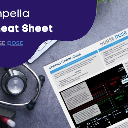 Printable Impella Cheat Sheet Cath Lab Nurse Sheet Etsy