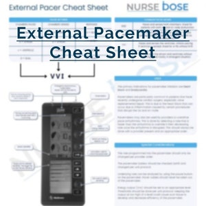 External Pacemaker Cheat Sheet: Cardiac Nurse Guide (digital Download ...