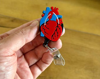 Porta badge CABG / Porta badge per intervento di bypass aortocoronarico / Regalo per infermiere di terapia intensiva cardiovascolare / Porta badge per chirurgia cardiaca