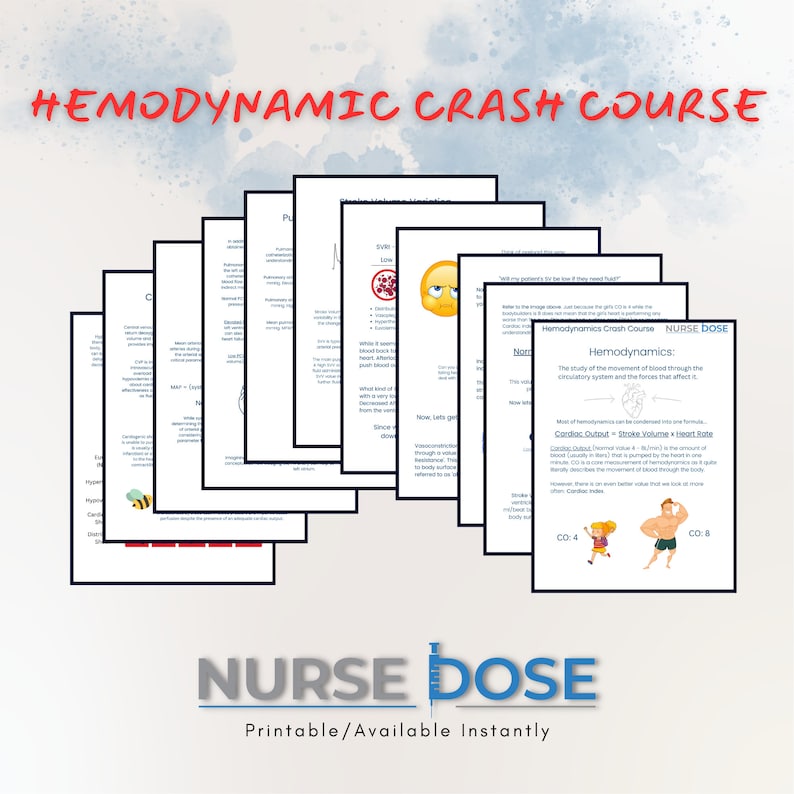 Ccrn Notes.pdf CCRN Hemodynamics Study Guide | ICU Nursing Crash Course & Critical ...