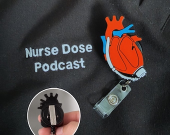 LVAD Badge Reel | Heart Failure Nurse | VAD Coordinator Gift | Cardiology Nurse | CVICU