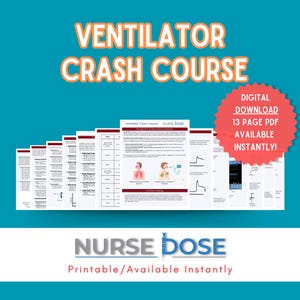 Ventilator Crashkurs | Critical Care Nursing Hinweise | CCRN Bewertung | ICU Nursing Studienführer | Digitaler Download