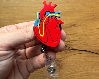Swan-Ganz Badge Reel | Pulmonary Artery Catheter Badge Holder | CVICU Nurse Gift | Cardiac Surgery Badge Reel