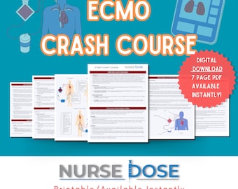 ECMO Crash Course: ICU Nursing Study Guide | CCRN (Digital Download)