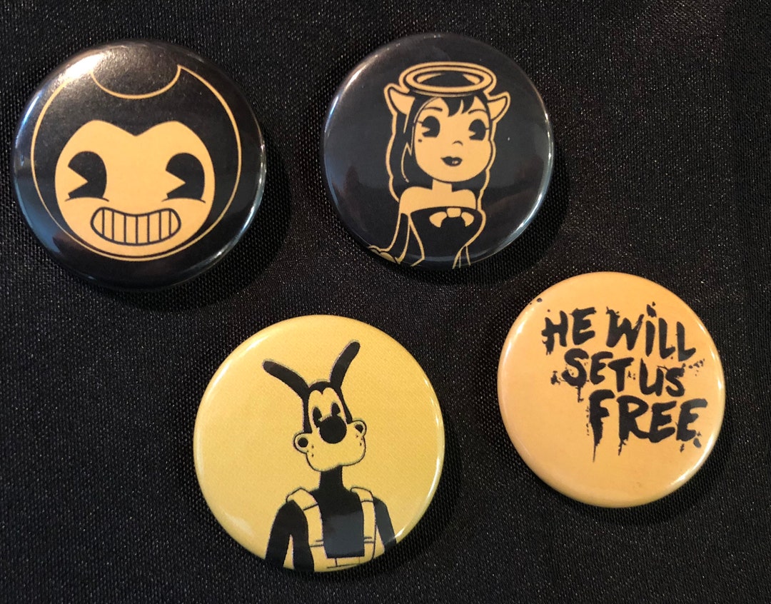 Bendy and the Ink Machine Buttons - Etsy