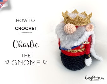 King Charlie the Gnome crochet PATTERN , PDF instant download amigurumi PATTERN