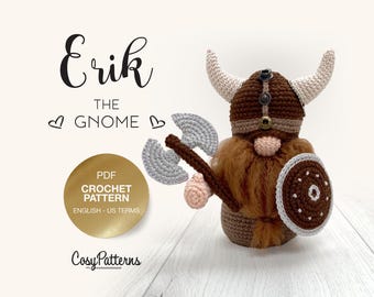 Viking Gnome Erik crochet PATTERN , PDF instant download amigurumi PATTERN