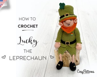 Lucky the Leprechaun crochet PATTERN , PDF instant download amigurumi PATTERN