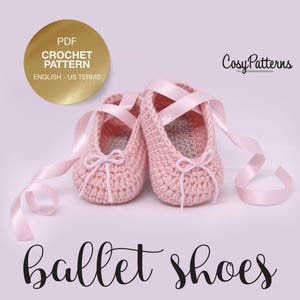 Ballet Shoes Crochet Pattern, baby ballet slippers