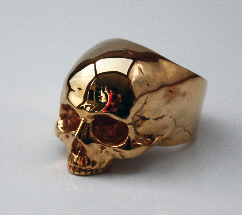 Yorick Memento Mori Skull Ring 14k Gold Plated