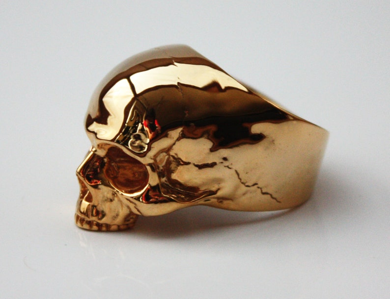 Yorick Memento Mori Skull Ring 14k Gold Plated