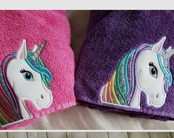 unicorn kids towel