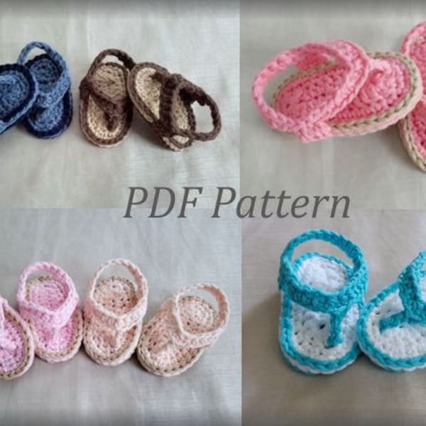 Pattern Crochet Infant Sandals, Sandals Pattern, Baby Sandals Pattern, Crochet Sandals Pattern, Crochet Baby Sandals Pattern,Crochet Pattern