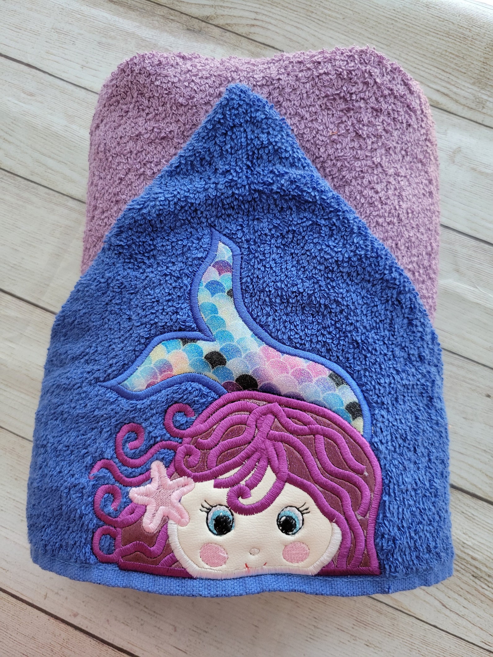 Mermaid Hooded Towelkids Hooded Towelgirls Hooded Etsy