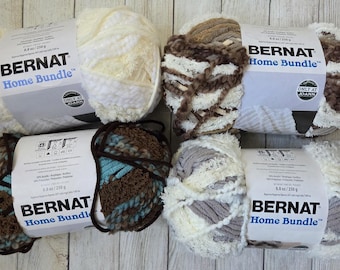 Bernat Home Bundle De-stash Yarn, Discontinued, Super Bulky Large Skeins