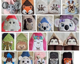 Hooded Towel,Fox,Giraffe,Lion,Hippo,Koala,Leopard,Moose,Tiger,Elephant,Llama,Horse,Polar Bear,Puppy, Bath Towel,Kids Hooded Towel,Kids Gift