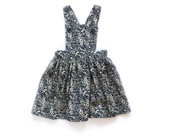 childrens grey pinafore dress