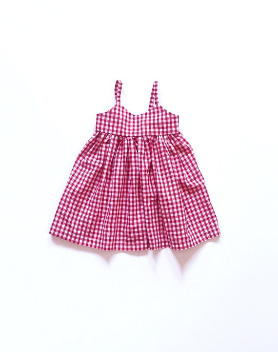 red gingham sundress
