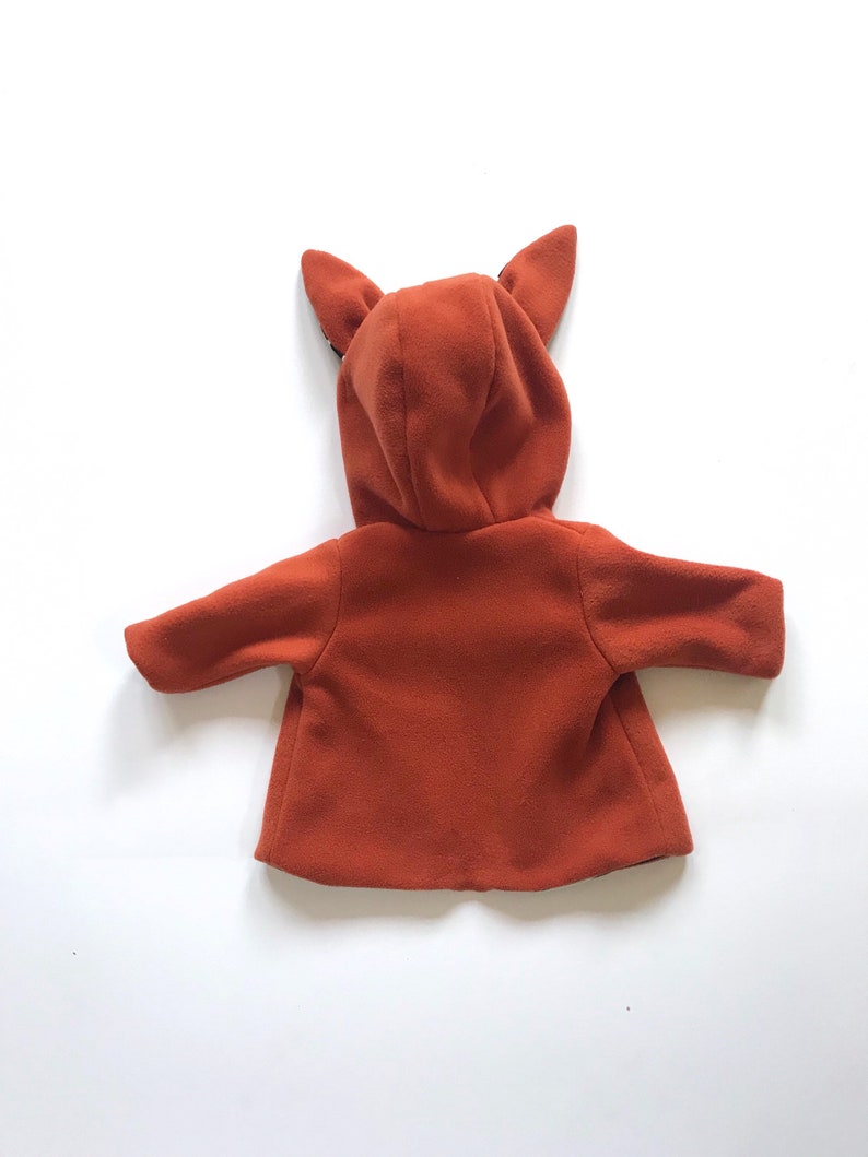 Childs Winter Fleece Jacket with Fox Ears Etsy