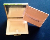 Vintage Mother Of Pearl Designer Makeup Compact By Pearl Case Co. Featuring Inlaid Design
