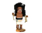 Original Native American Pueblo Hopi Signed Spiritual Kachina Doll Featuring Authentic Tribal Design